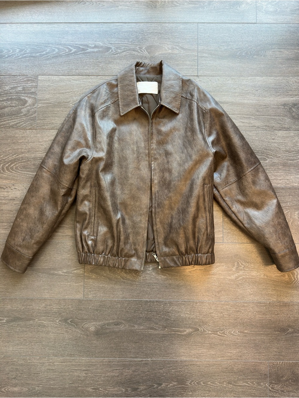 OAK + FORT - Vegan Leather Bomber Jacket
